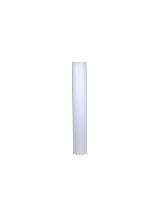 Jana Light Round White Aluminum Cylinder with Stepped Ring, 30 cm – Jana Light - Image 1